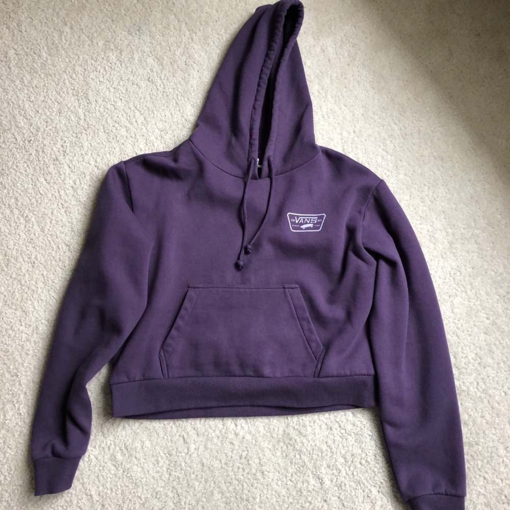 VANS purple cropped sweatshirt
